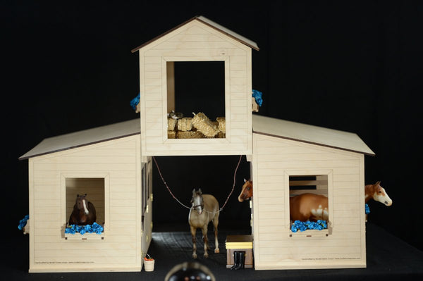 Star Stable - 3 barns in 1 - with detachable Hay Loft, 3 Box Stalls, and attached Tack Room