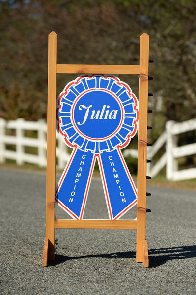 Custom Blue Ribbon Kid Jump - Kids, Dogs, and Hobby Horses Love them!