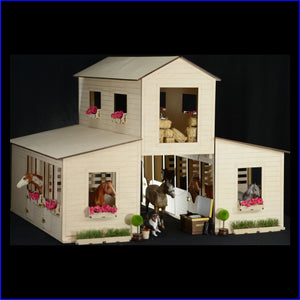 Dream Barn - SOLD OUT til after CHRISTMAS - 3 barns in 1 - with detachable Hay Loft, 5 Box Stalls, and attached Tack Room