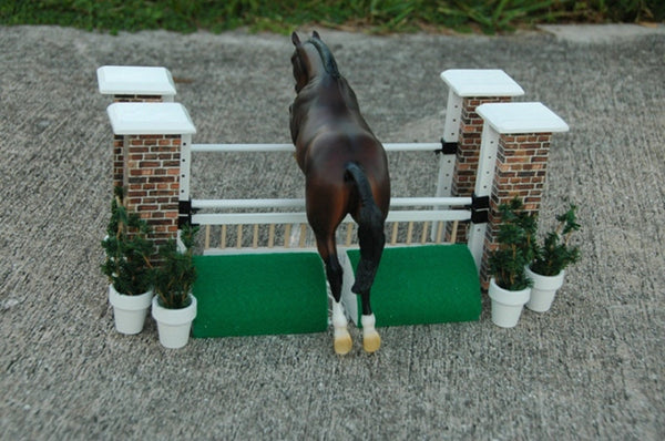 Brick Column Toy Horse Jump